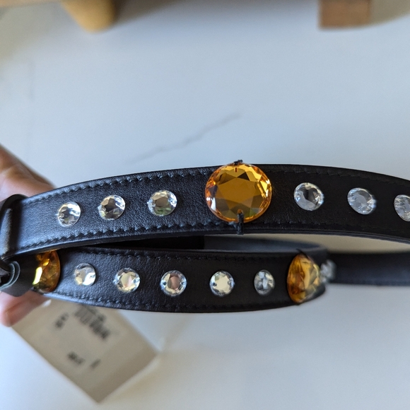 Gucci GG Skinny Moon Crystal Embellished Belt NEW 100 - Picture 3 of 7